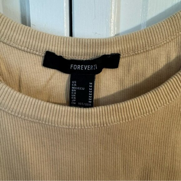 Forever 21 Beige Ribbed Crop Top - Picture 2 of 3